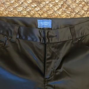 Cool and shiny Ladies black slacks